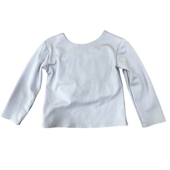 POTTERY BARN KIDS GIRLS SIZE 4-6 FURRY CIRCLE GRAY LONG SLEEVE TOP SHIRT - Picture 5 of 5